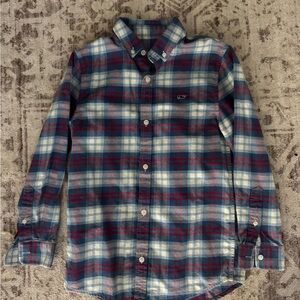 Vineyard Vines Blue and Red Plaid Casual Shirt
